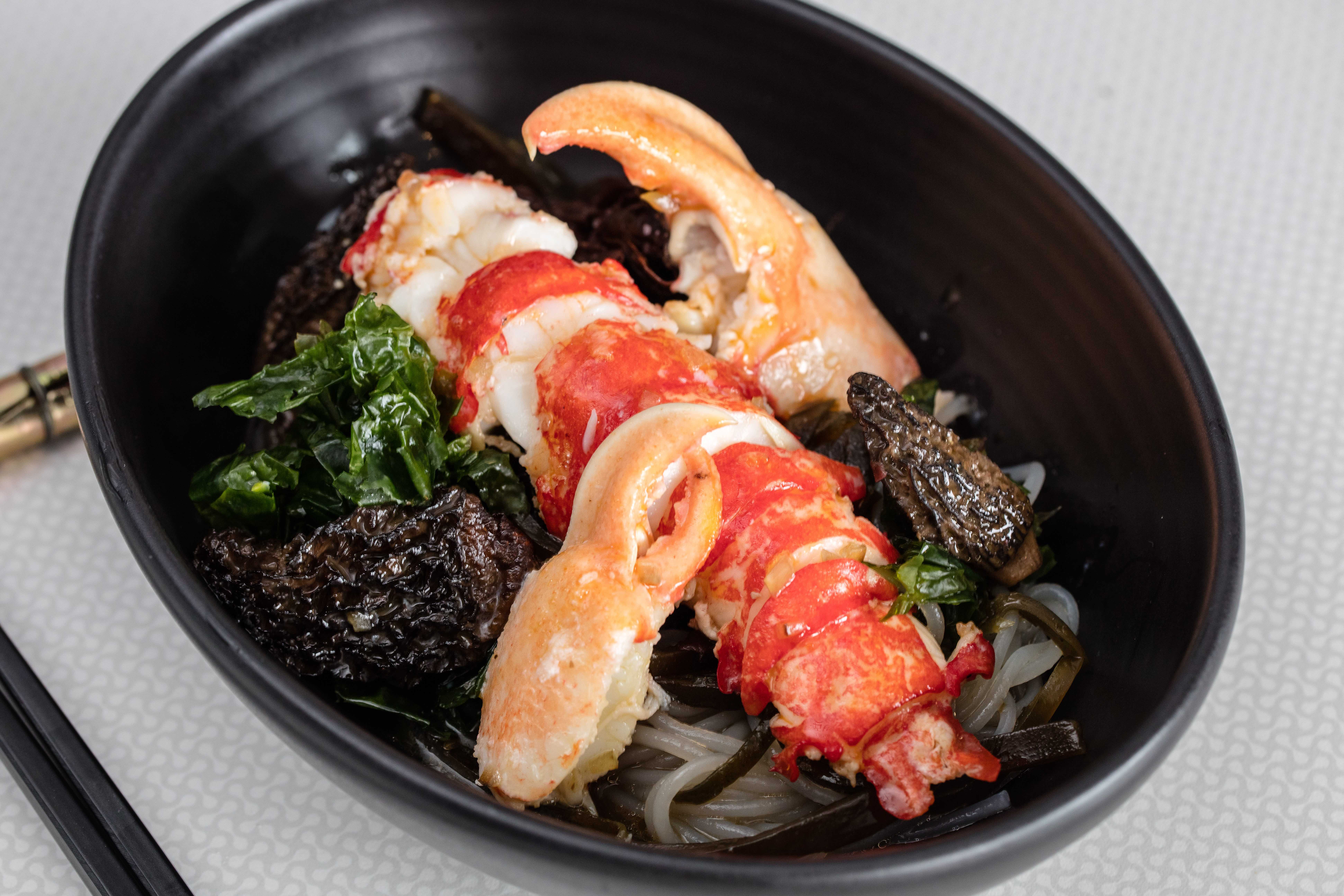 Whole lobster, with soy, morels, seaweed and shellfish tea copy
