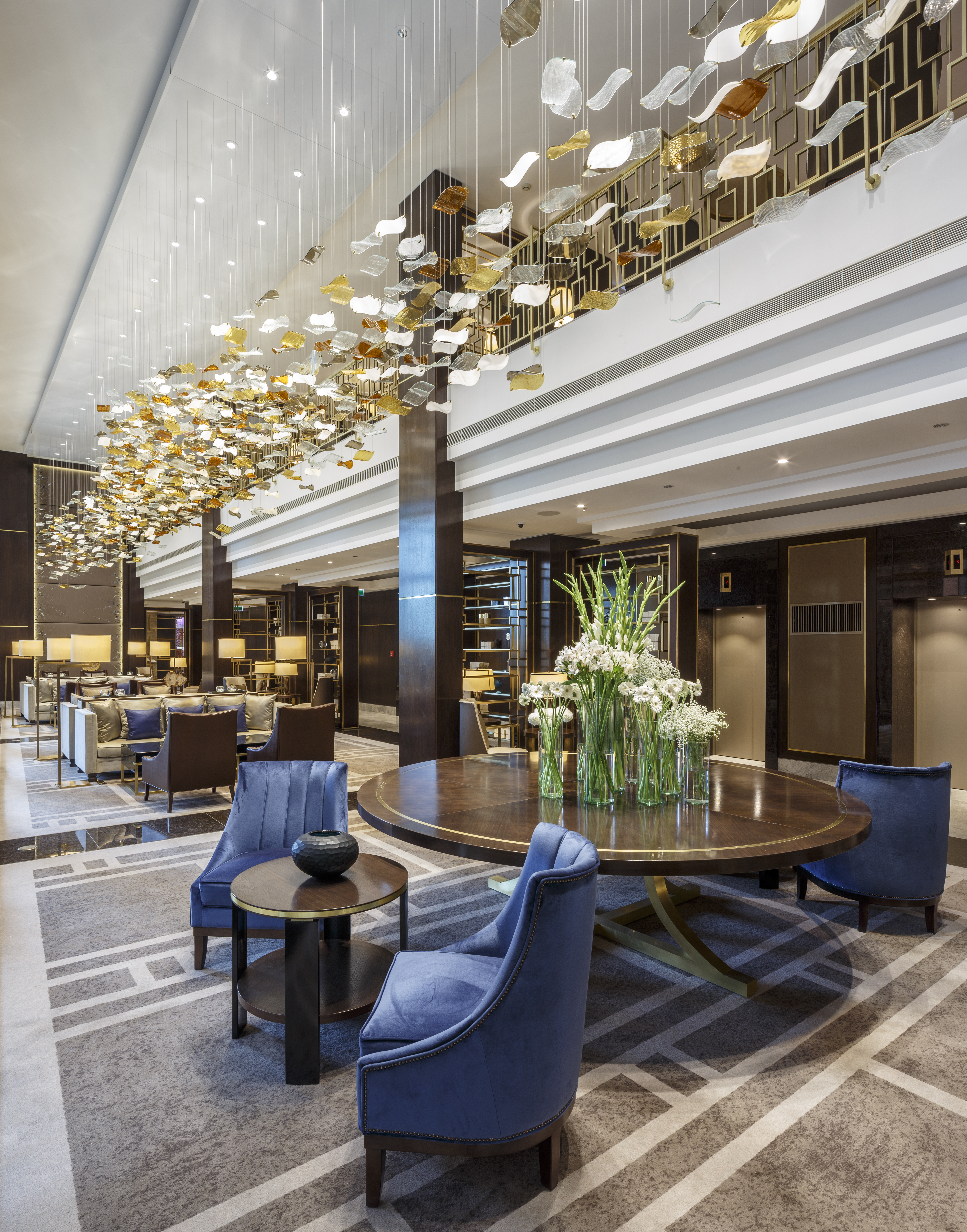 The stunning, double-height Lounge on the hotel's ground floor